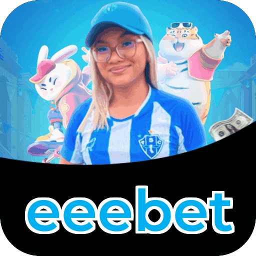 Interface do aplicativo eeebet mostrando jogos disponíveis no iOS e Android